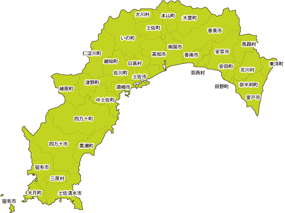 高知県市町村地図